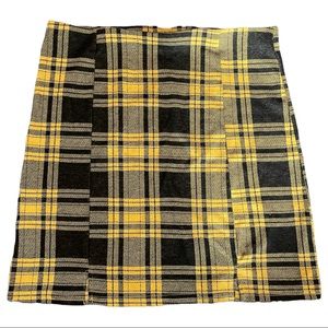 LIMONTATA [PLAID YELLOW MINI SKIRT] || SIZE S ||